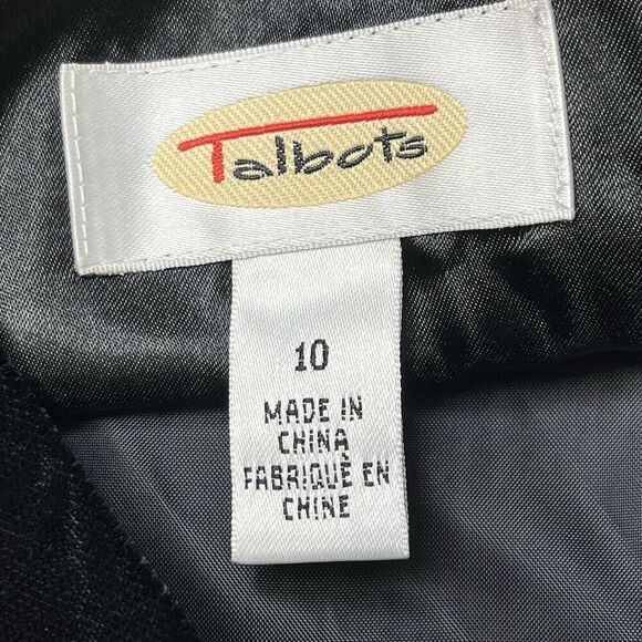 Talbots Vintage Black Velvet Shell Button Back Top 10 Victorian Goth Regency - Picture 6 of 11